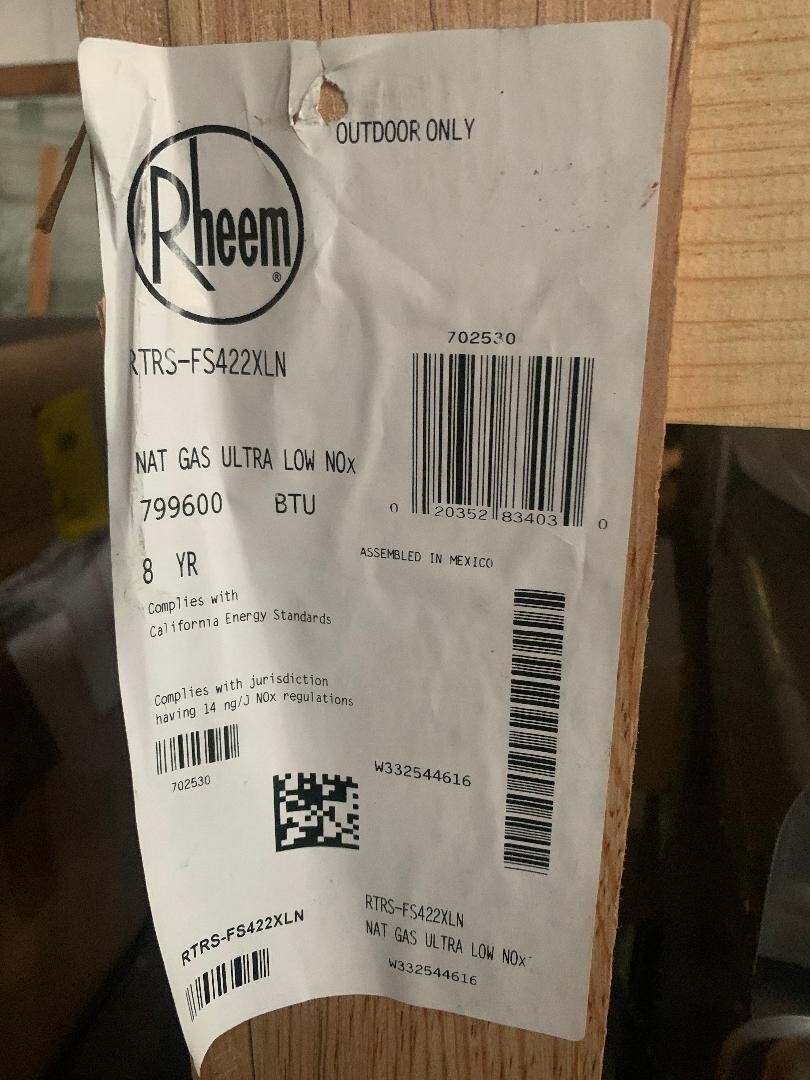 Rheem Iconic Commercial Tankless Hot Water System RTRS-FS422XLN. Brand New!!! Item image 2