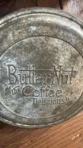 Vintage 1930s Butter Nut Coffee Can Tin 1 Pound Embossed Lid Omaha Nebraska - £36.04 GBP