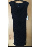 INC Ruched Body Conscious Dress Deep Black Petite Medium New w/Tags - $24.88