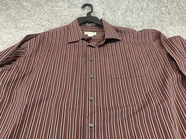 Pronto Uomo Shirt Men 2XLT  Non Iron Cotton pinstripes casual - £10.99 GBP