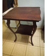 Vintage/Antique Two-Tier Wood Side Table - 24&quot; x 24&quot; x 29&quot; - $39.60