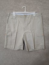 Orvis Cargo Chino Shorts Mens 40 Tan Blue Micro Check Golf Hiking Cotton - $29.57