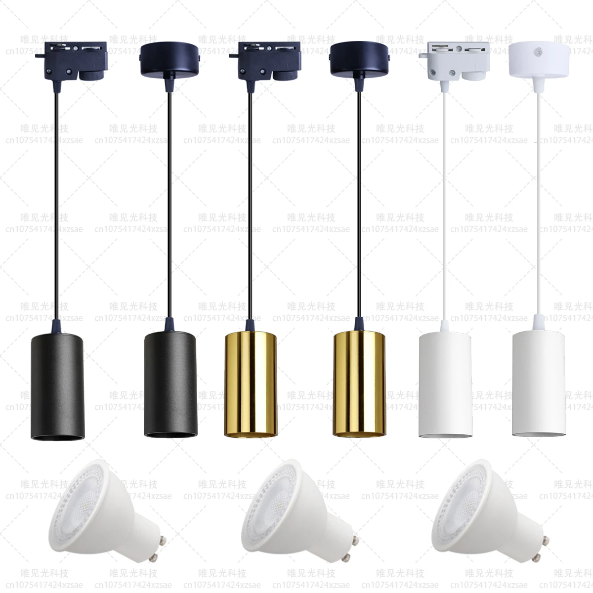 LED Hanging Lamp for Track Lighting System GU10 Bulb Led Pendant Lights 7W - $10.12+
