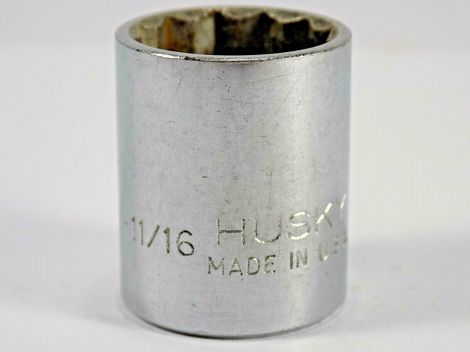 Husky CB1222 11/16&quot; SAE 12 POINT 3/8&quot; DRIVE SOCKET USA - $4.94