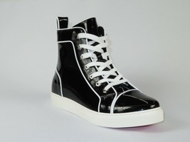 Mens High Top Shoes By FIESSO AURELIO GARCIA, Shiny Patent Leather 2416 ... - £135.57 GBP