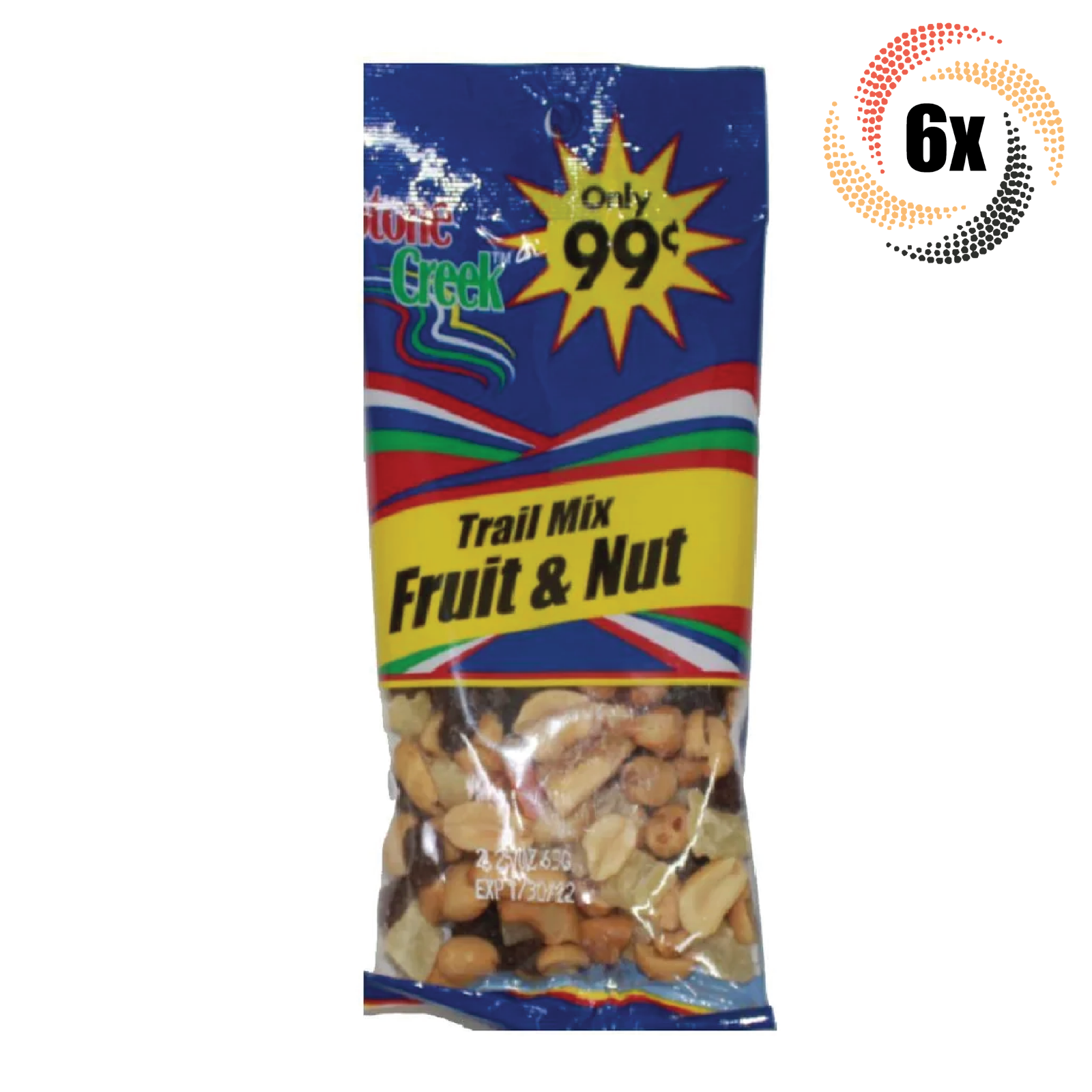 6x Bags Stone Creek High Quality Trail Mix Fruit &amp; Nut | 2.25oz | Fast S... - $17.87