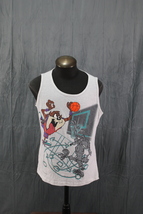 Vintage Graphic Tank Top - Taz Basketball Play to Max - Men&#39;s Large - £43.83 GBP