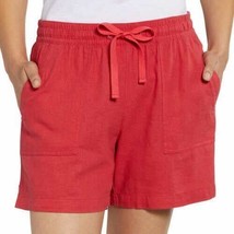 Nautica Womens Linen Blend Pull-On Shorts Size Medium Color Rose Coral - £27.45 GBP