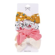 4PCS/SET Lovely Fabric Headwear Floral Barrettes Hairpin Hair Clips Hair Accesso - £8.07 GBP+