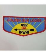 Vintage Boy Scouts BSA OA Order of the Arrow Golden Sun Lodge 492 Flap P... - £8.20 GBP