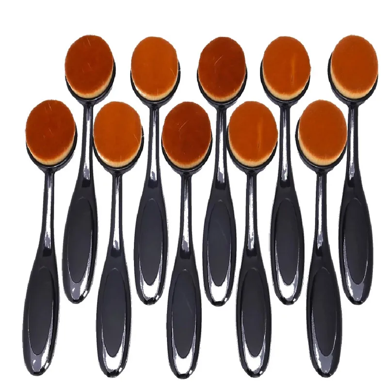 5/10Pcs Makeup Brushes Portable Toothbrush Oval Nylon Hair Cosmetic Make... - $35.45