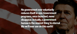 President Ronald Reagan On Government Size Famous Quotes Publicity Photo - £7.09 GBP