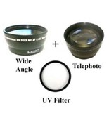 Wide Lens + Tele lens + Filter for Panasonic HDC-DX1 HDC-HS20 HDC-TM20 H... - $53.78