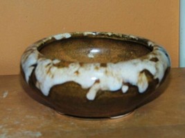 Brush McCoy 4.75+&quot; Bowl / Dish mark 01 / 4 majolica drip glaze Vintage A... - $17.09