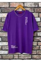 Men&#39;s Purple Believe Printed Oversize T-shirt - £14.94 GBP