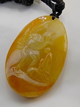 Icy Ice Yellow 100% Natural Burma Jadeite Enlightenment Pendant # 160 carat # - £1,518.77 GBP