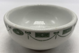 Shenango Berry Soup Cereal Chili Bowl Green Pair Swag Bow Restaurant Ware Vtg - £16.17 GBP