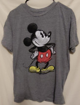 Disney&#39;s Mickey Mouse Grey T-Shirt  Chalk Drawn-Size Med 38/40 -Short Sl... - $17.42
