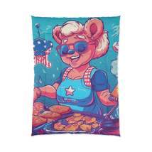 Patriotic Bear Chef: Female Cook Woman Bringing Flavor and American Pride Comfor - $132.53+