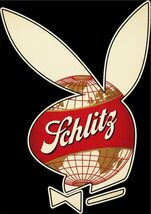 Schlitz Light Beer Advertising Metal  Sign 8x12in Vintage Playboy Man Ca... - $24.74