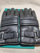 mens motorcycle gloves Size XL BLACK Vinyl - £8.44 GBP