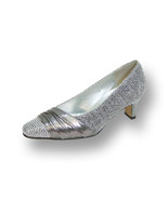FLORAL Dolly Women Wide Width Rhinestone Toe Cap Glittery Metallic Pump - $59.95