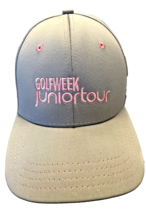 Cap Golf Week Junior Tour Pukka Hat Black Strap Back Pink and Light Gray - $13.89