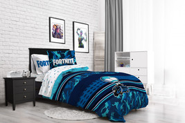 7-PC Full Queen Size Bed Bedding Set Comforter Sheets Fortnite Battle Bu... - £80.58 GBP