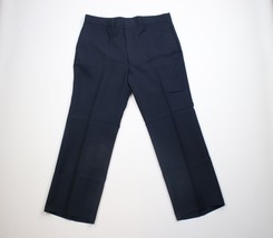 Deadstock Vintage 80s Levis Mens 38x29 Knit Flared Wide Leg Chino Pants Blue USA - £102.83 GBP