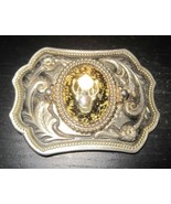 Vintage WESTERN Style HUNTING LODGE Club Metal Belt buckle - $47.85 CAD
