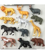 1 pack ASSORTED PLAY 7 INCH RUBBER ZOO WILD ANIMALS toy plastic pvc  pla... - £4.95 GBP