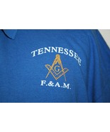 Vintage TENNESSEE Free &amp; Accepted Masons Pocket Polo Shirt XL TN Freemas... - $460.39 MXN