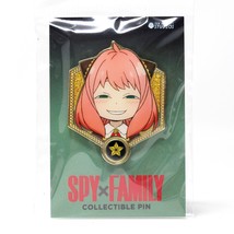 Spy x Family Smirking Anya Forger Golden Enamel Pin Figure Anime Full Color - £11.57 GBP