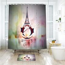 Assasin&#39;s Creed 6 Shower Curtain Bath Mat for Bathroom Decorative Waterp... - $22.99+