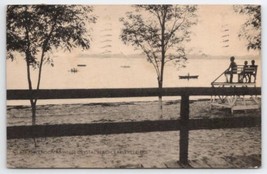 Earleville MD White Crystal Beach Life Guard Stand Boating Cecil Co Postcard C33 - $16.95