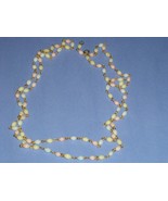 Necklace Pastel Oval Beaded Gold Tone Costume Jewelry Vintage 1950&#39;s 196... - $570.01 MXN