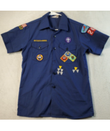 Boy Scouts Of America Shirt Youth Size 16 Blue Short Sleeve Collared But... - £17.81 GBP