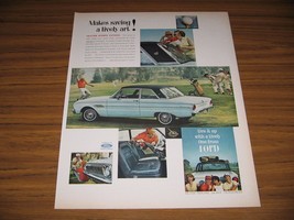 1962 Print Ad The '62 Ford Falcon Futura 2-Door on Golf Course - $13.71