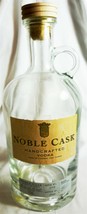 COLLECTIBLE GLASS EMPTY BOTTLE LIQUOR NOBLE CASK HANDCRAFTED VODKA - £6.28 GBP