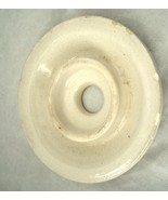  Stoneware Butter Churn Crock Lid Antique White Glaze 5&quot; Round - $24.99