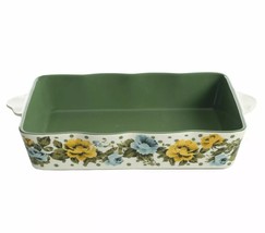 Pioneer Woman ~ Rose Shadow ~ 13 x 9.5 ~ Rectangular Baking Dish ~ Stone... - $37.40