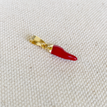 18k Gold Filled Red Pepper Enamel Pendant Charm For Chains Bracelets Anklets For - £4.71 GBP