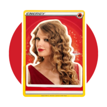 Girly Pop Music Vinyl Sticker (KK23): Taylor Swift with Fire Energy Card - $9.90
