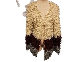 Hayden Shag Chunky Knit Cardigan S/M - £31.45 GBP