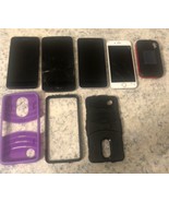 Lot Of 5 Phones IPhone , LG, Virgin Mobile Net gear Cases - $73.50