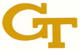 REFLECTIVE Georgia Tech fire helmet decal sticker RTIC hardhat 2.5 inches - £2.72 GBP