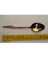 Serving Spoon Vtg Carlyle Silver Golden Bouquet Gold Electroplate Minima... - £16.58 GBP