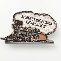 McDonald&#39;s Union Station Chicago Illinois 2.5&quot; wide Plastic Magnet - £9.66 GBP