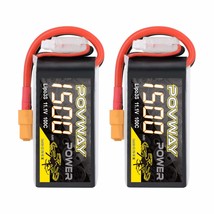 1500Mah 11.1V 100C 3S Rc Lipo Battery With Xt60 Plug For Fpv Rc Airplane... - $51.29