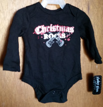Fashion Holiday Baby Glam Clothes 6M Christmas Rocks Newborn Creeper Bod... - £5.29 GBP